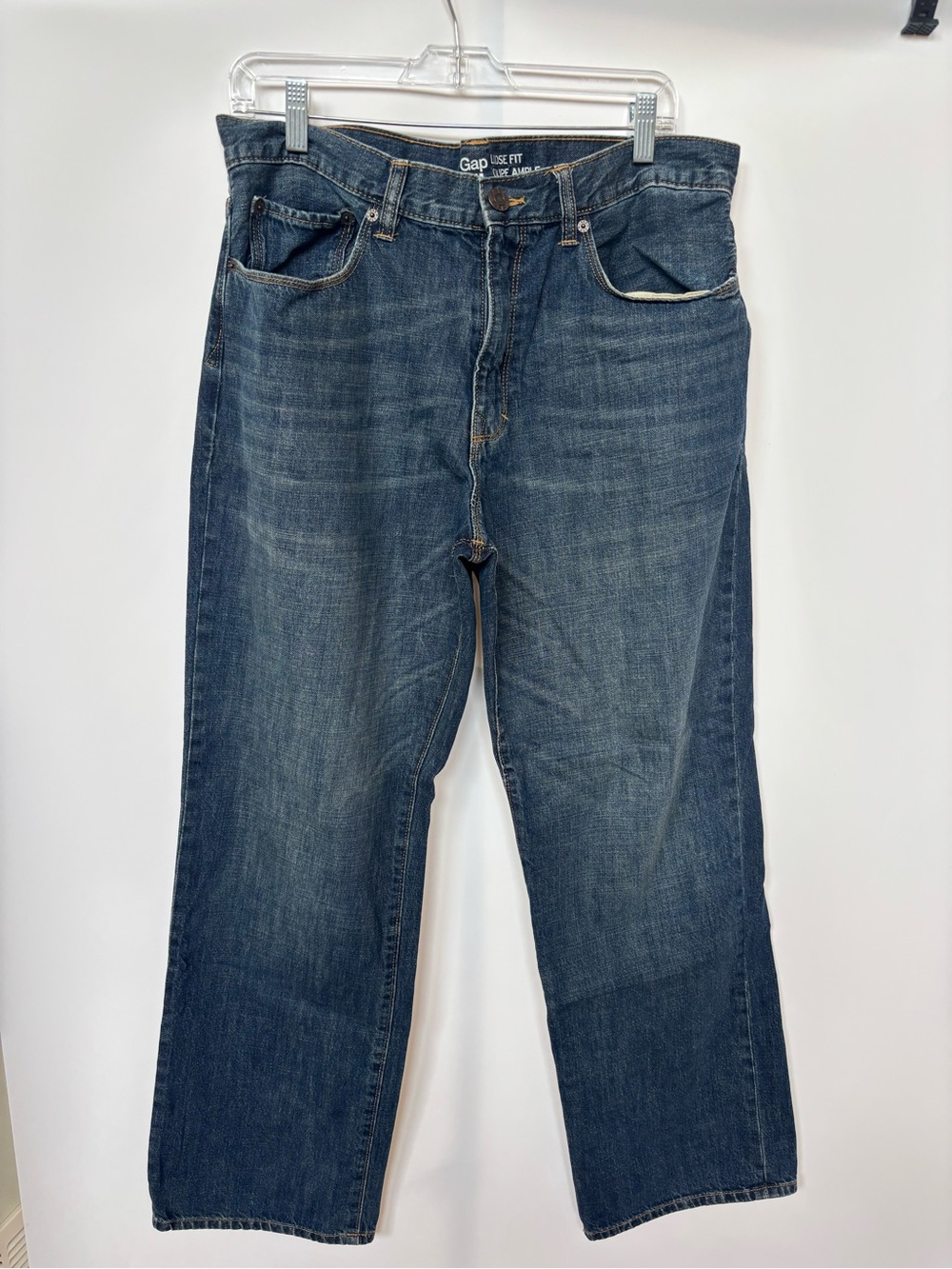 Gap 1969 Men's Loose Fit Dark Wash Jeans, 34x32